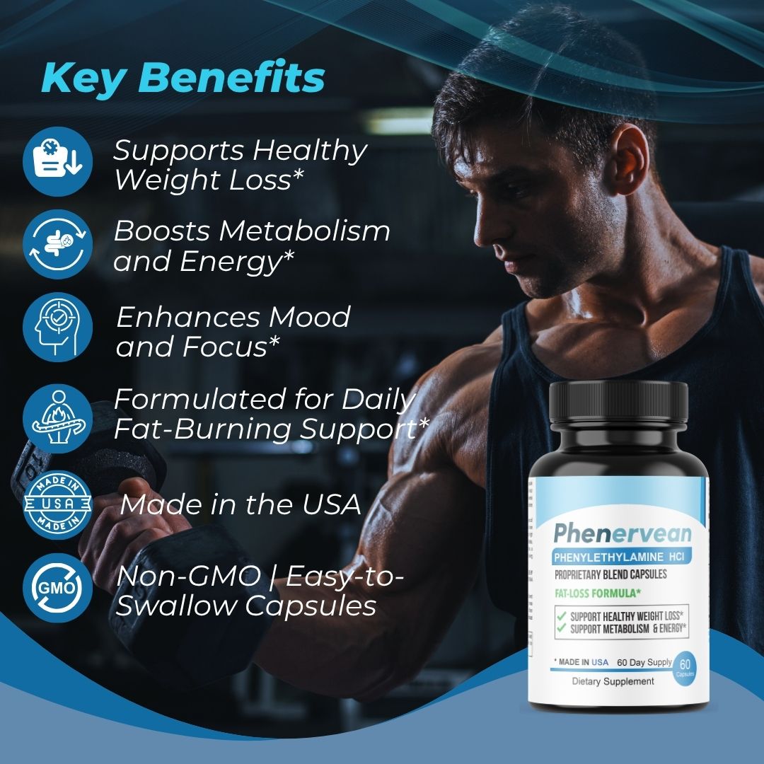 Phenervean, Weight Loss & Metabolism Supplement, Fat Burning Formula 3 Pack