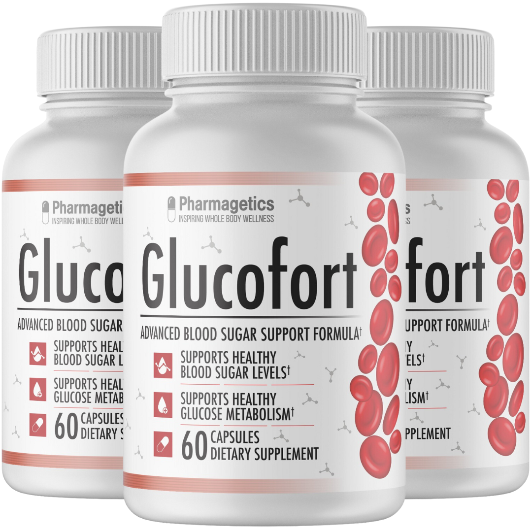 3 Pack GlucoFort Blood Sugar Support - 60 Capsules x 3