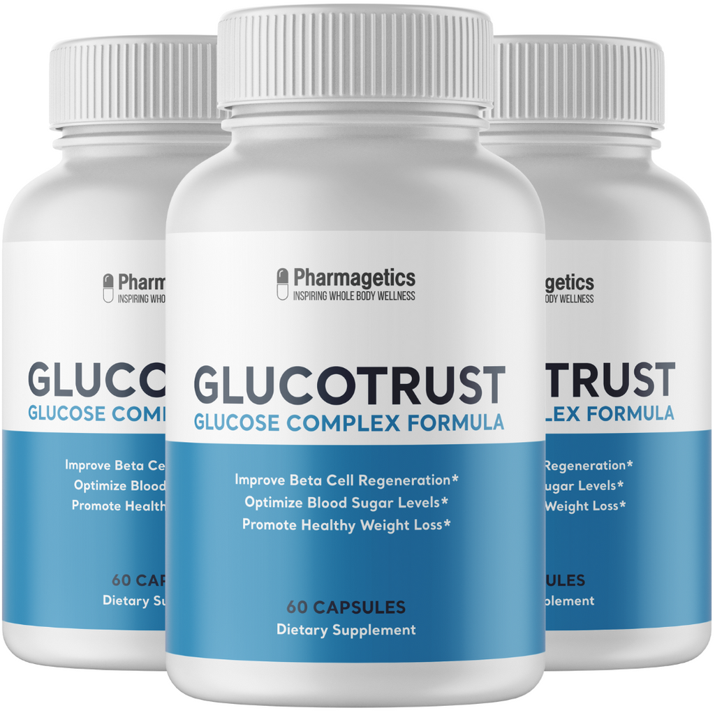 Glucotrust Blood Sugar Support Supplement - 3 Bottles 180 Capsules