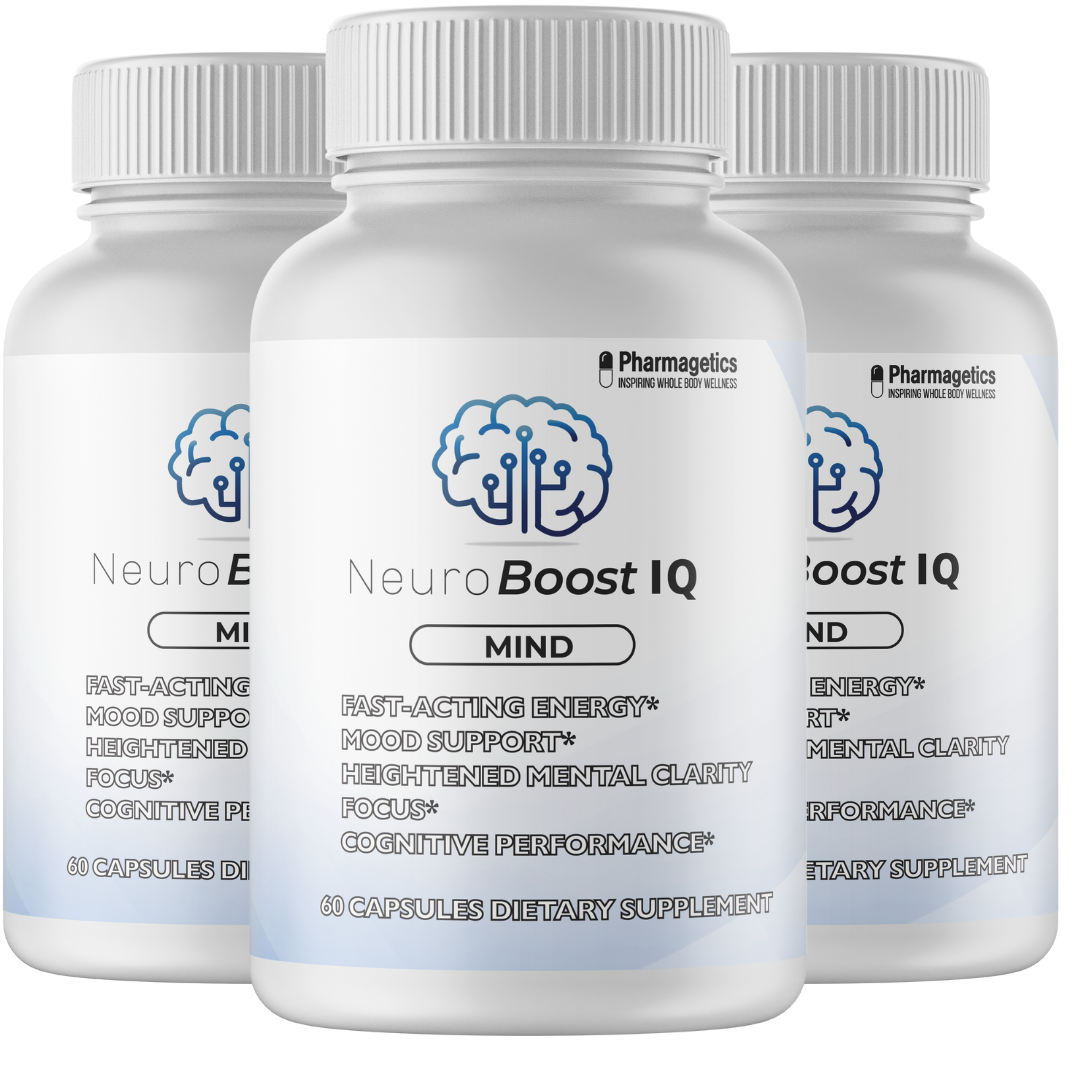 3 Pack NeuroBoost IQ Nootropic Technologies 60 Capsules x3