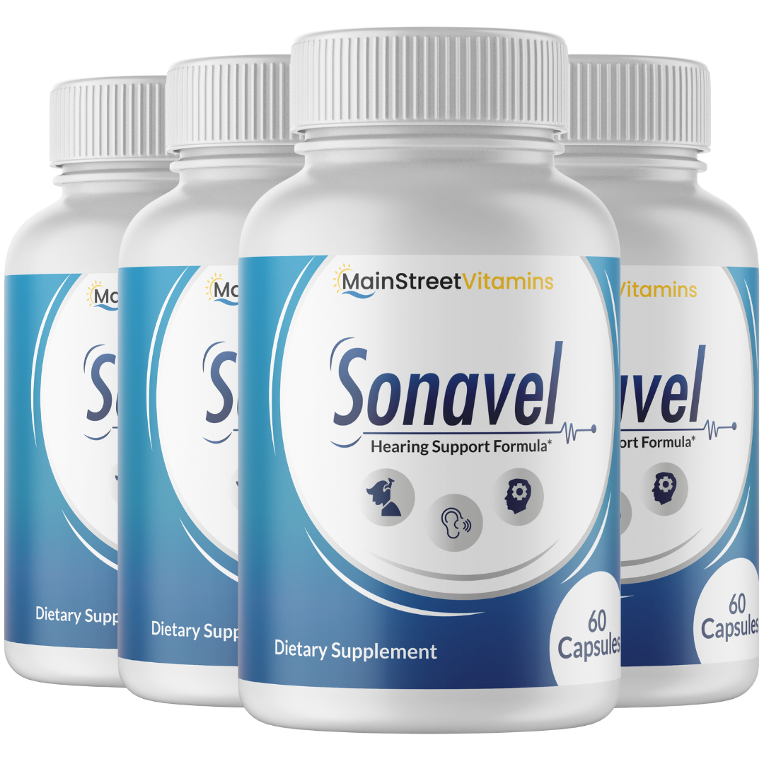 4 Bottles Sonavel Hearing Support and Tinnitus Formula 60 Capsules x 4