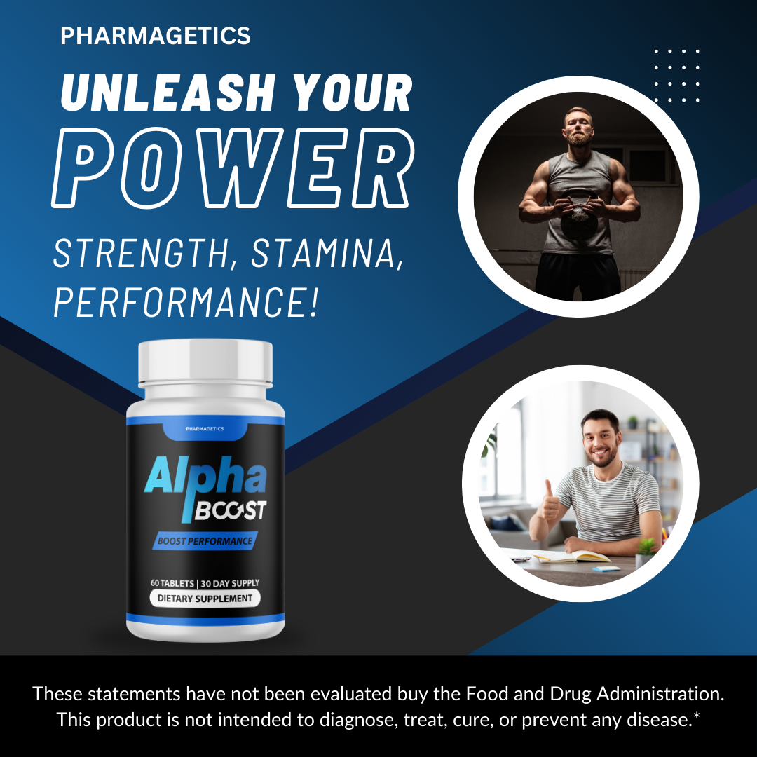Alpha Boost Advanced Men Supplement, Vitality Support 12 Bottles Official