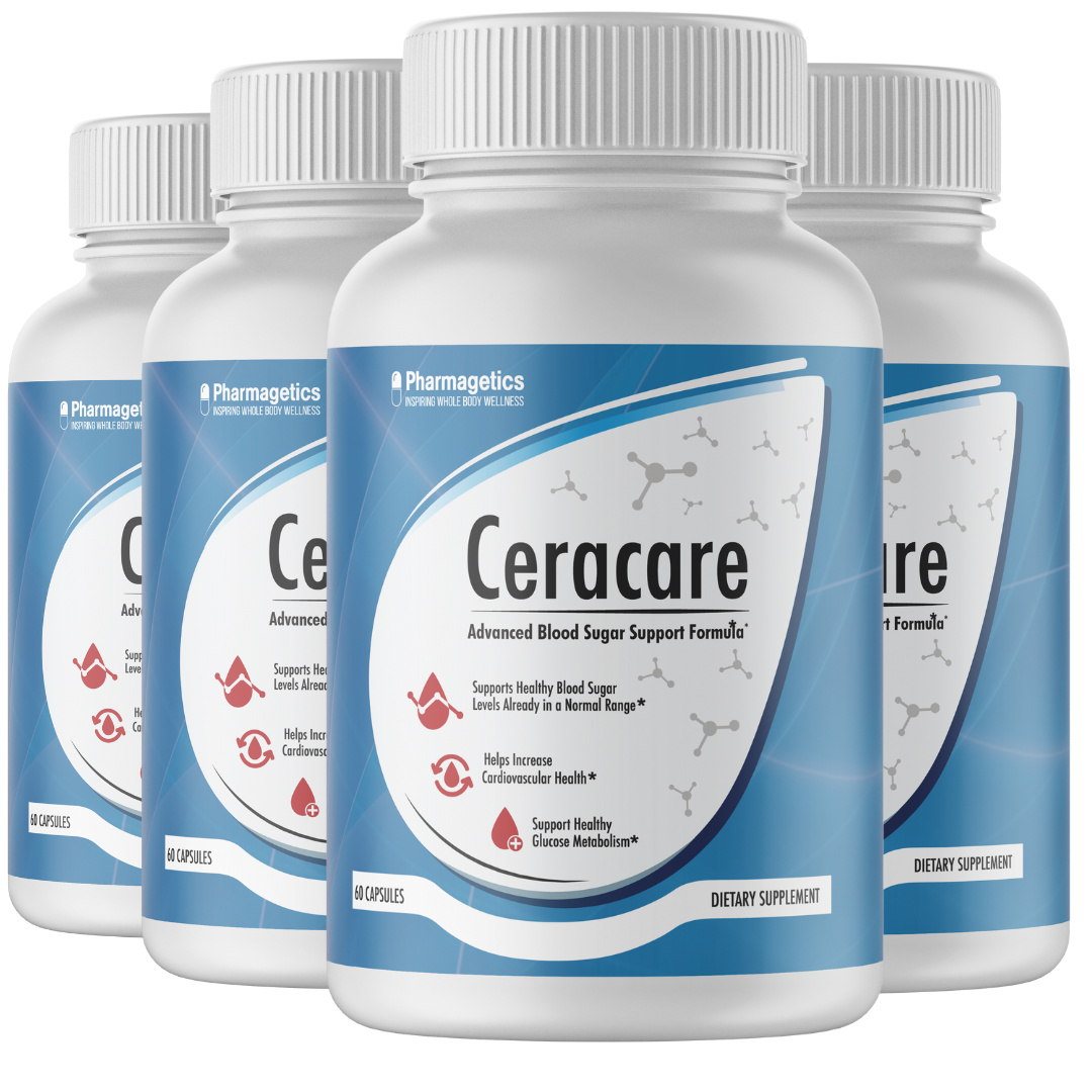 4 Pack CeraCare Blood Sugar Support 60 Capsules 4x