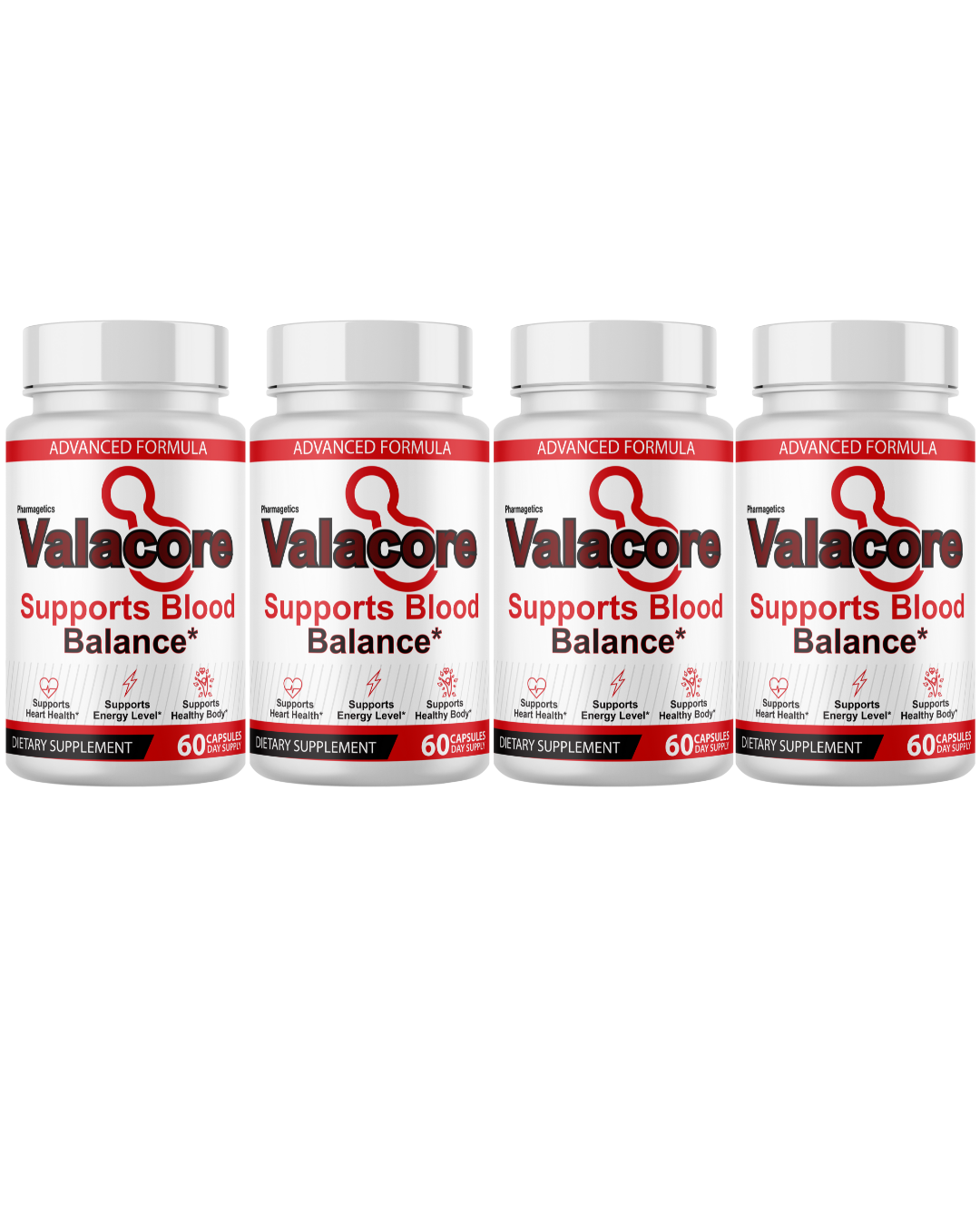 Valacore Advanced Formula For Blood Balance & Heart Health  4 Bottles