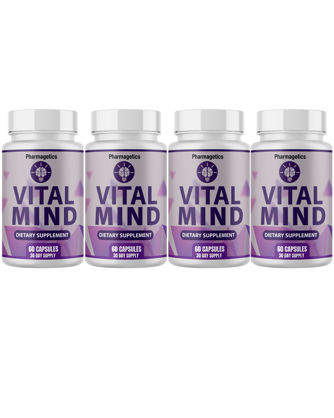 Vital Mind  Brain Health and Cognitive Support Dietary Supplement 4 Bottles