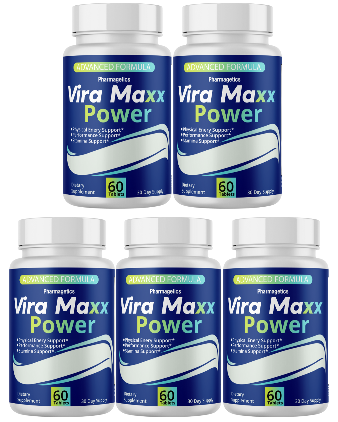 Vira Maxx Power Supports Male Physical Energy & Performance 5 Bottles