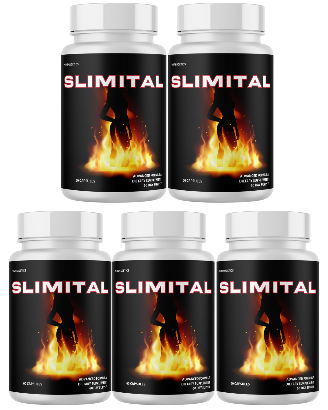 Slimital Advanced Formula For Weight Loss & Weight Management  5 Bottles