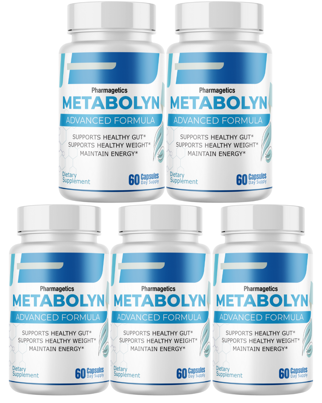 Metabolyn Advanced Formula For Gut Health & Weight Management 5 Bottles