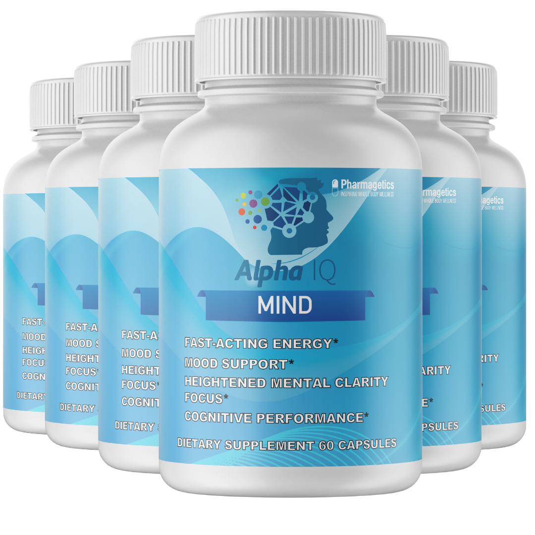 6 Bottles Alpha IQ Mind Supplement 60 Capsules x 6