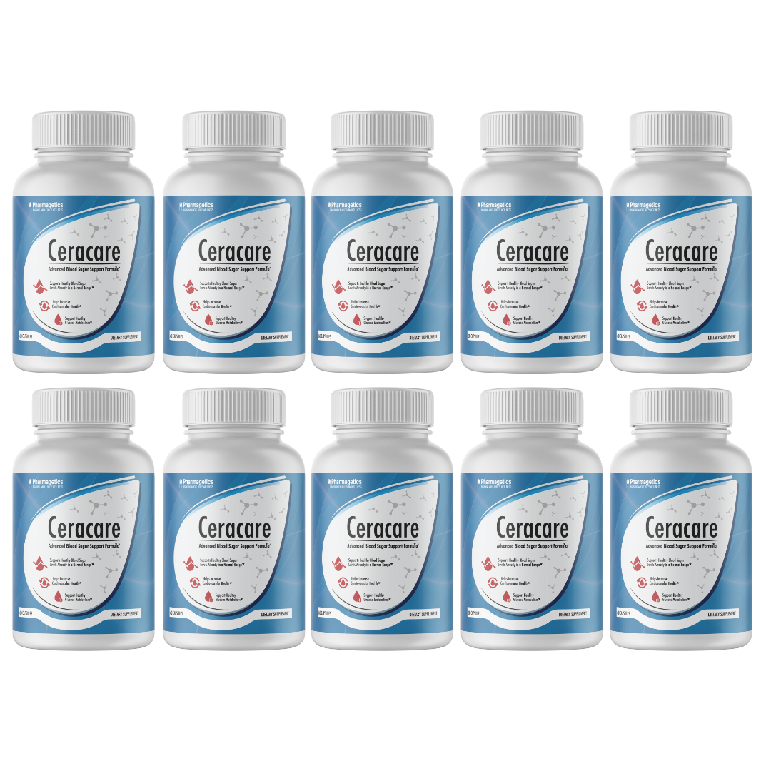 10 Pack CeraCare Blood Sugar Support 60 Capsules 10x