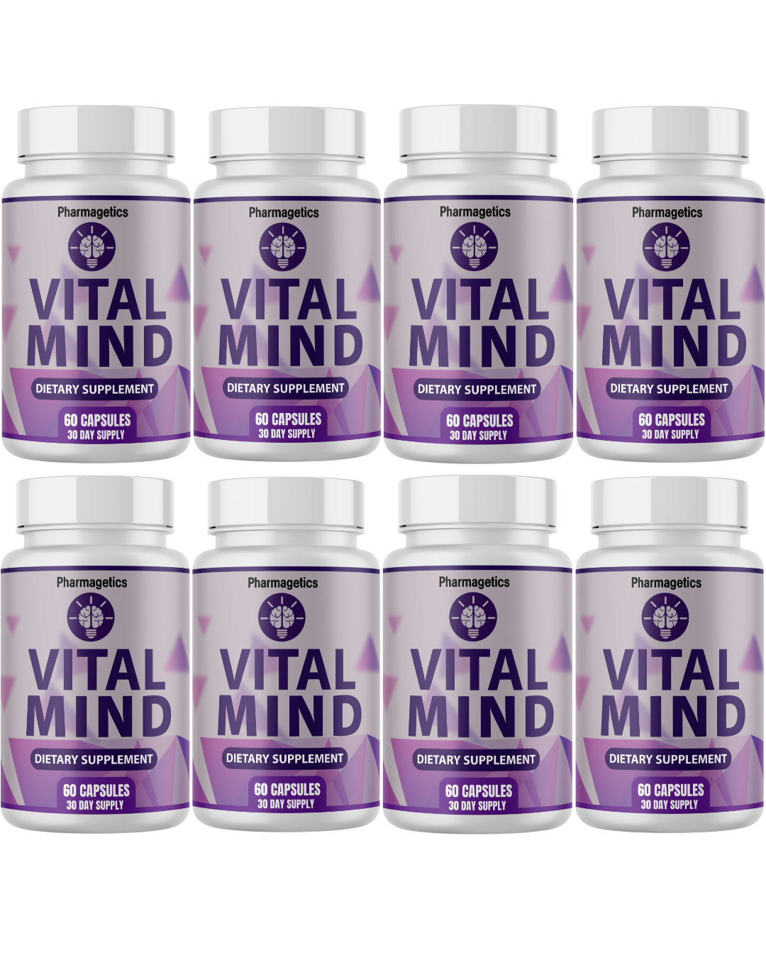 Vital Mind  Brain Health and Cognitive Support Dietary Supplement 8 Bottles