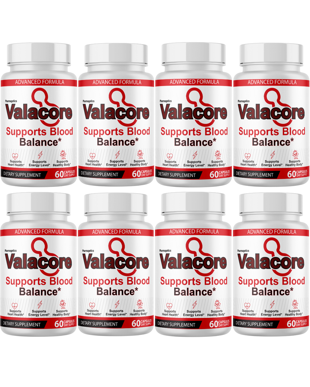 Valacore Advanced Formula For Blood Balance & Heart Health  8 Bottles