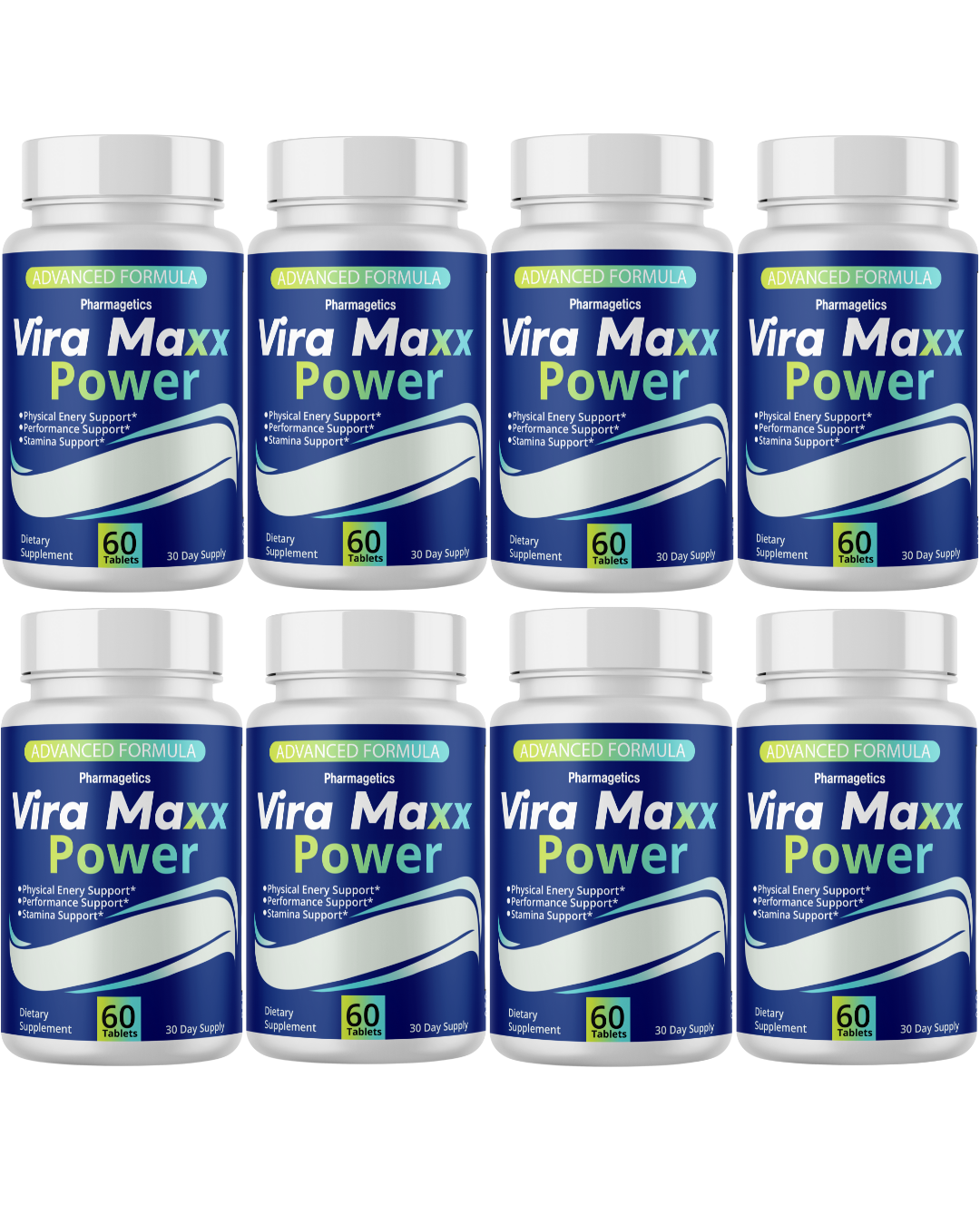 Vira Maxx Power Supports Male Physical Energy & Performance 8 Bottles