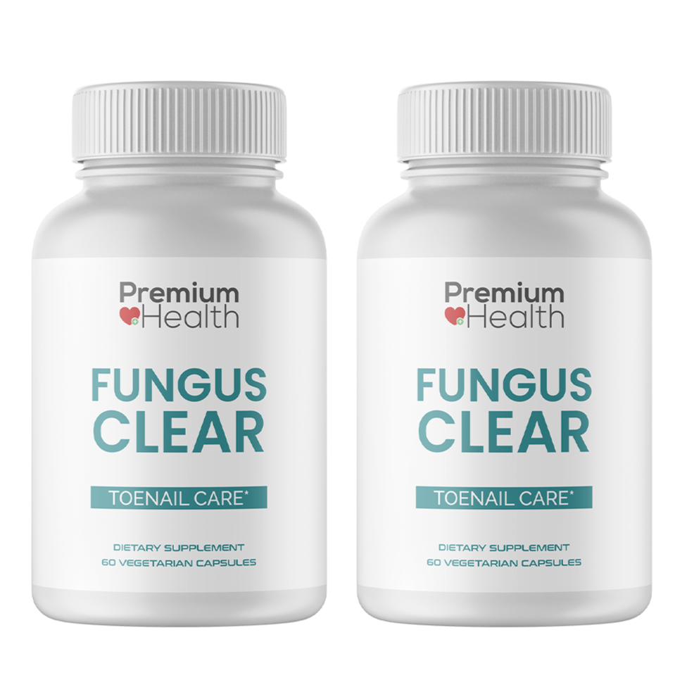 2 Bottles FUNGUS CLEAR  Premium Health Toenail Treatment Eliminator 60 Capsules