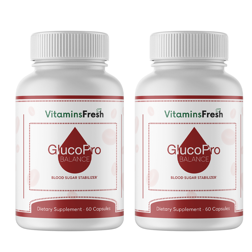 2 Bottles GlucoPro Balance Blood Sugar - Healthy Blood Sugar 60 Capsules