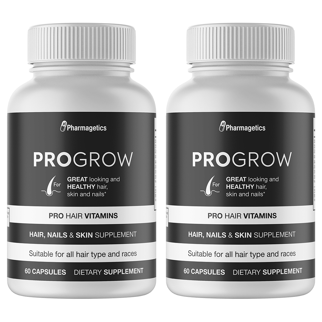 2 Bottles PROGROW for Great Looking and Healthy Hair Skin and Nails 60 Capsules