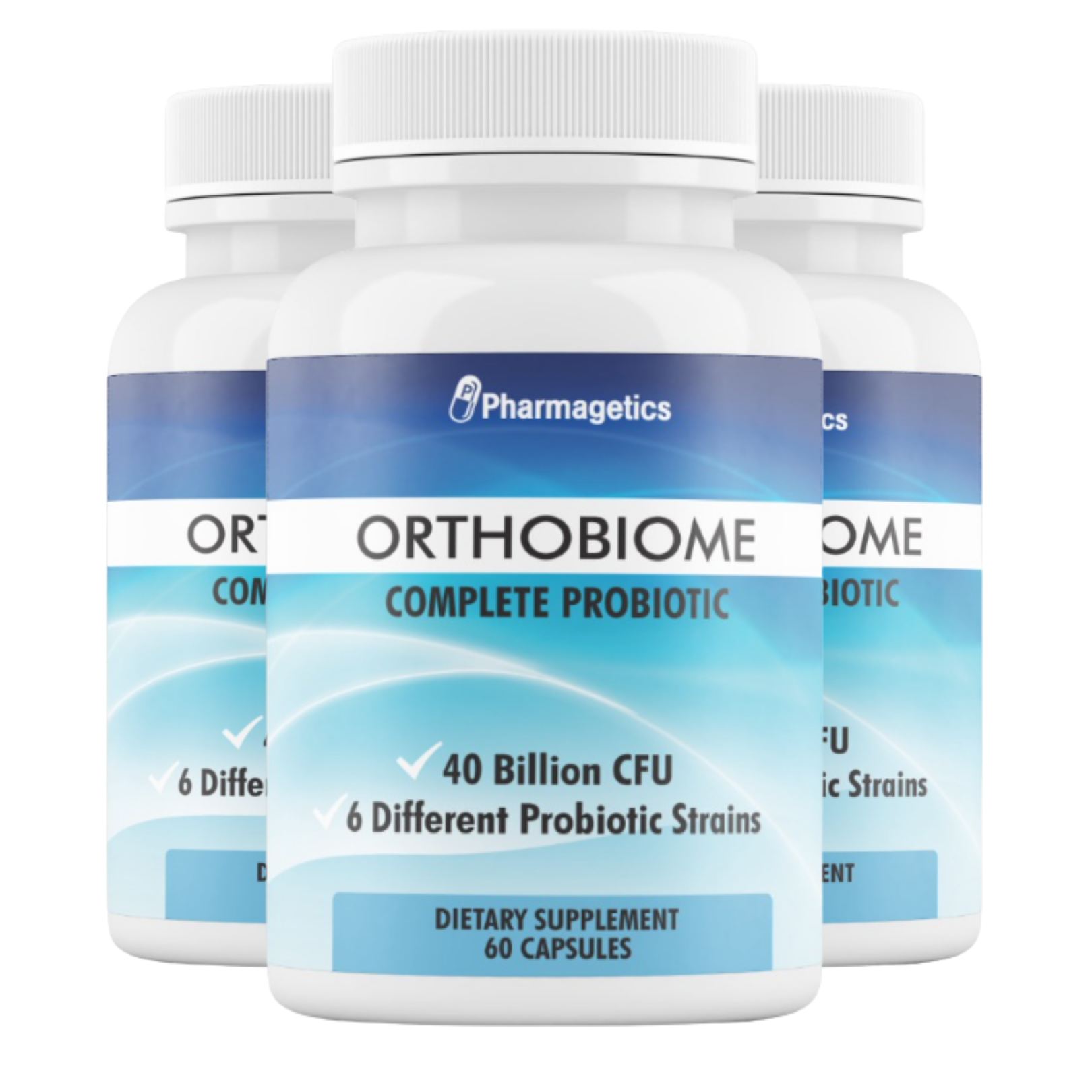 3 Bottles Orthobiome Complete Probiotic Pills Ortho Biome 60 Capsules