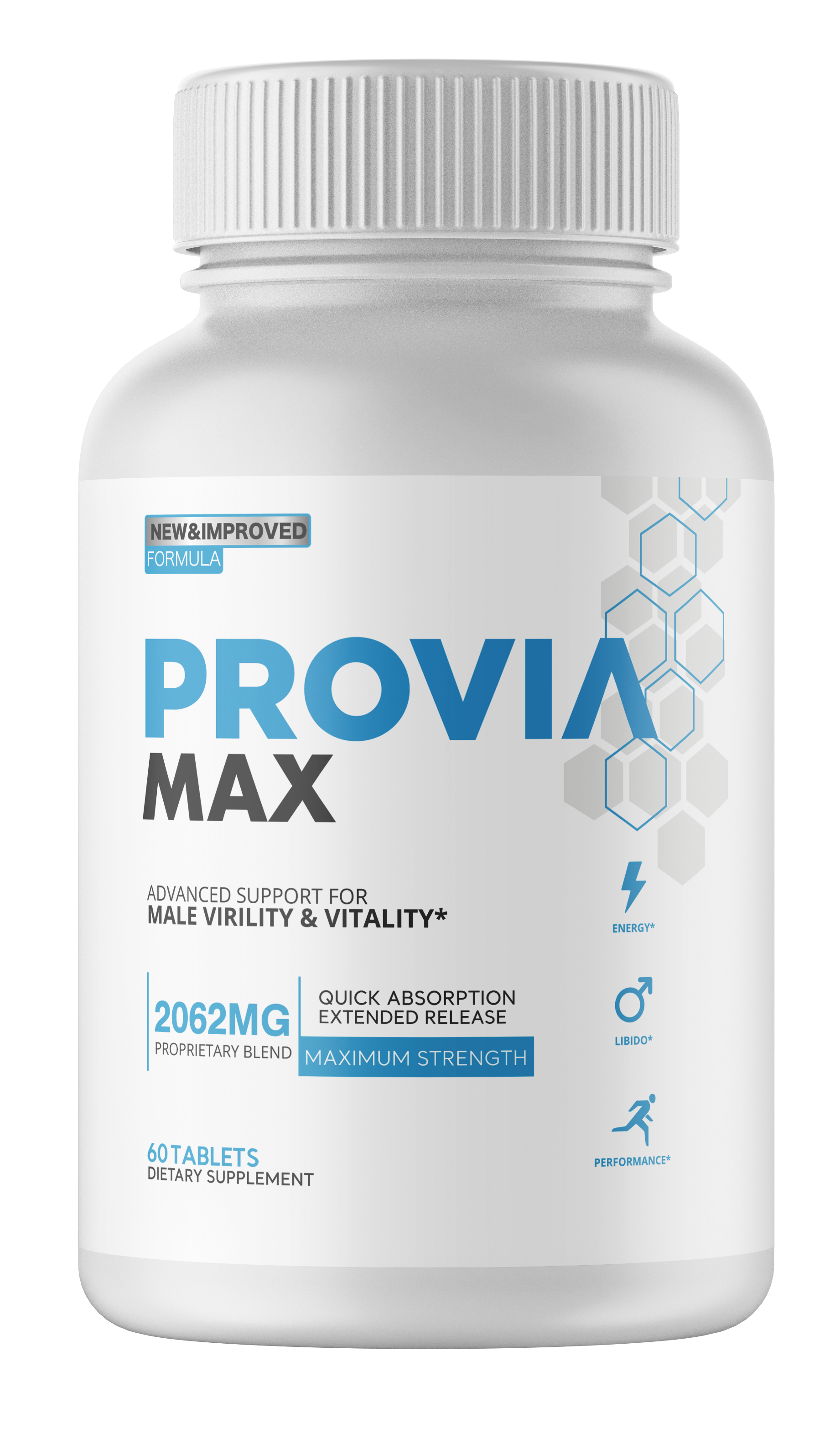 2 Bottles Provia Max - Male Virility & Vitality Support Enhancement PROVIA MAX