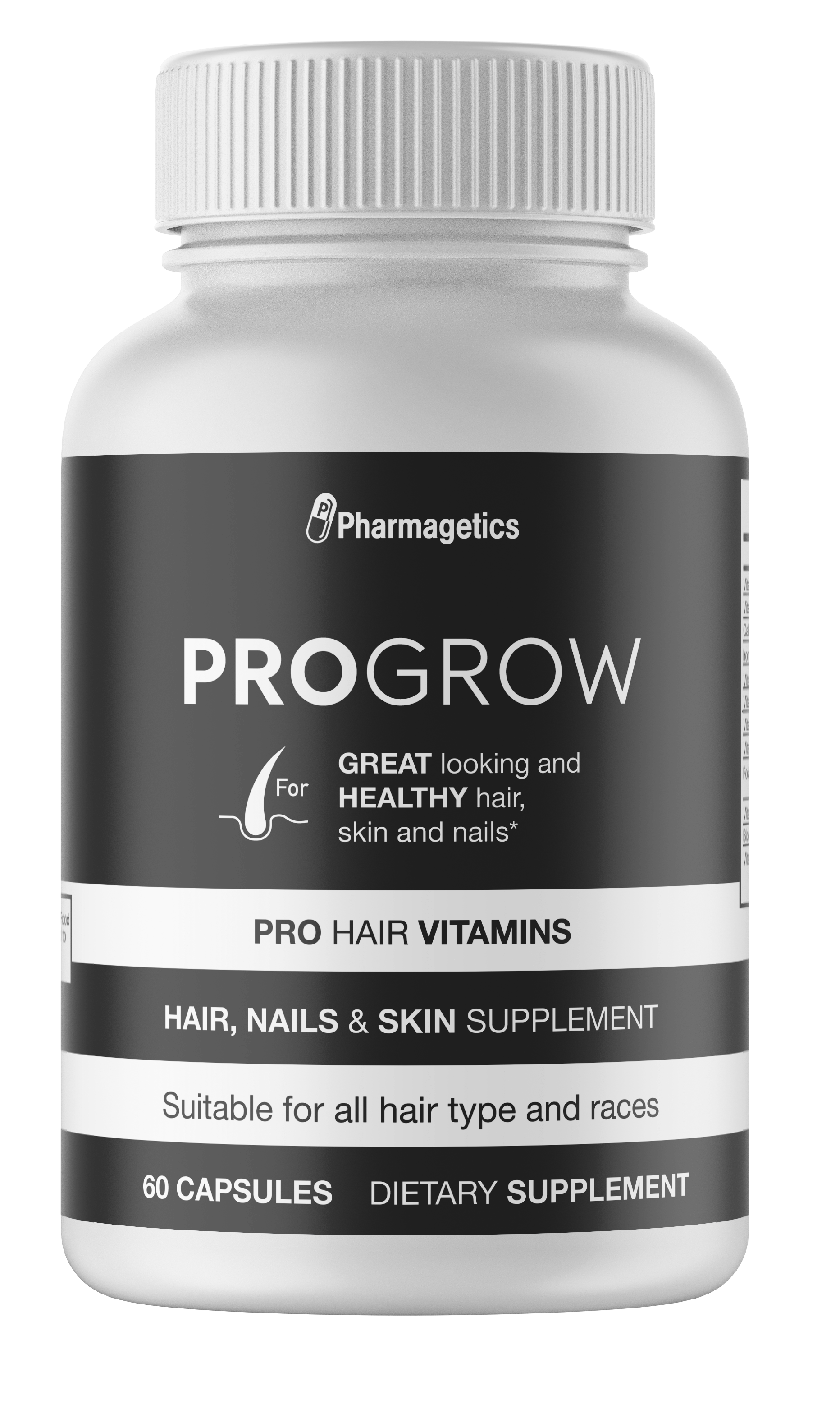 2 Bottles PROGROW for Great Looking and Healthy Hair Skin and Nails 60 Capsules