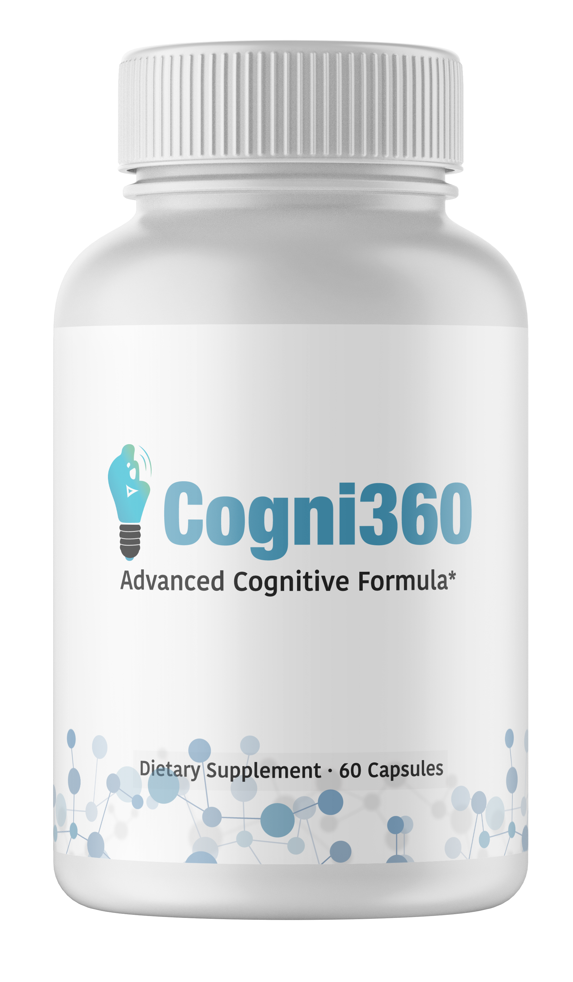 2 Bottles Cogni360 BRAIN ENHANCEMENT Supplement 100% NATURAL 60 Capsules x2