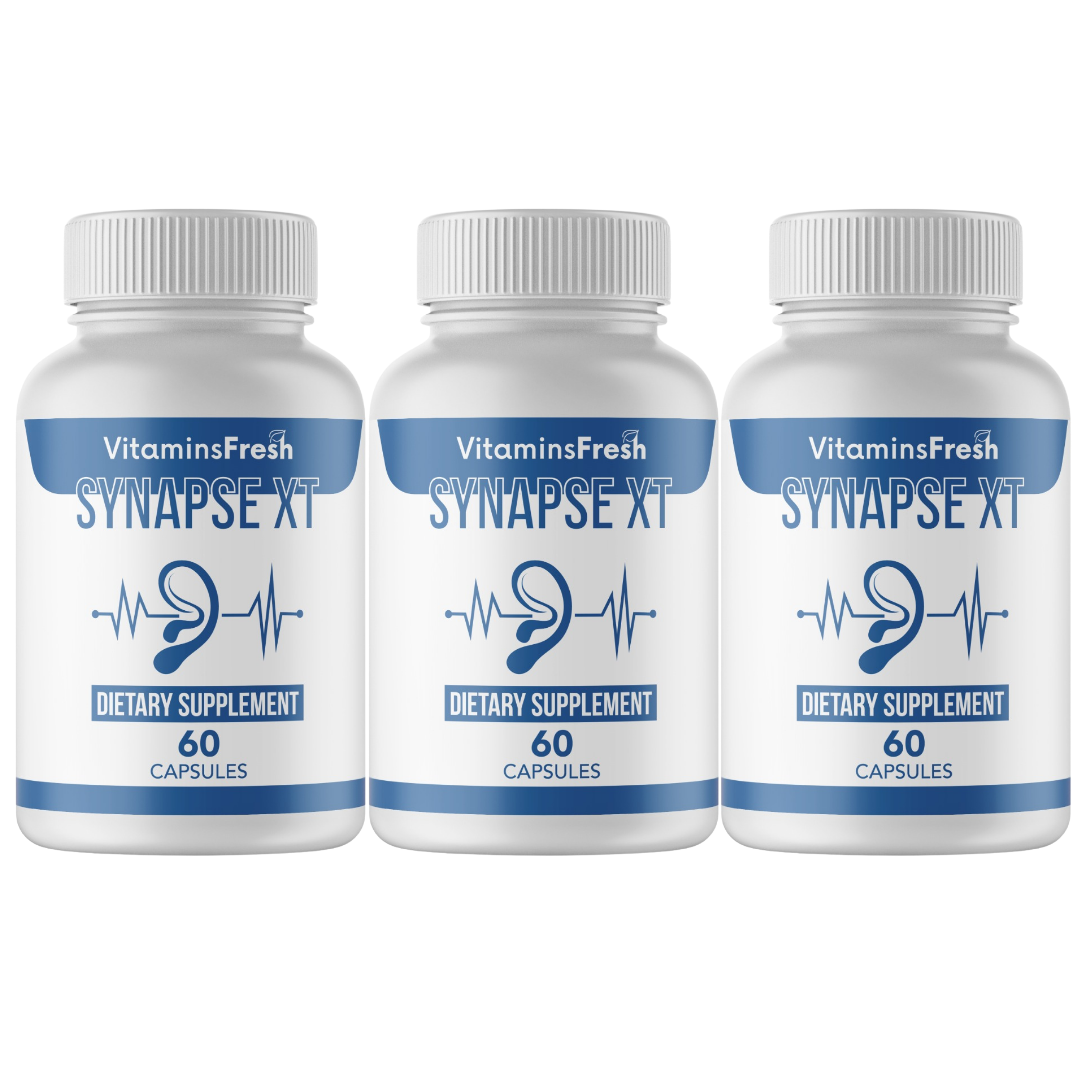 3 Bottles Synapse XT Tinnitus Ear Ringing Relief Supplement 60 Caps