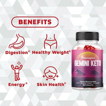 Load image into Gallery viewer, Gemini Keto Gummies Apple Cider Vinegar Weight Loss 1000MG Kwazi 5 Pack

