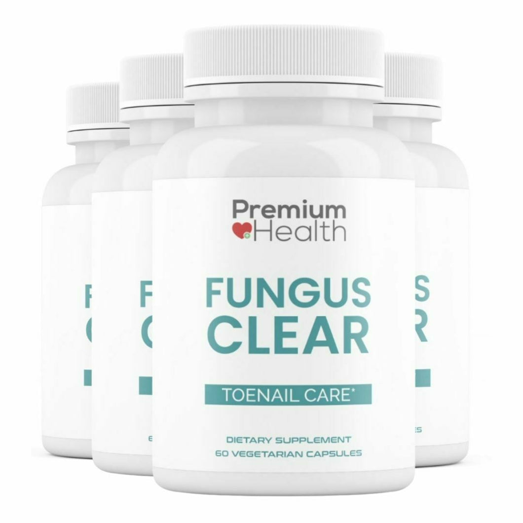 4 Bottles FUNGUS CLEAR  Premium Health Toenail Treatment Eliminator 60 Capsules