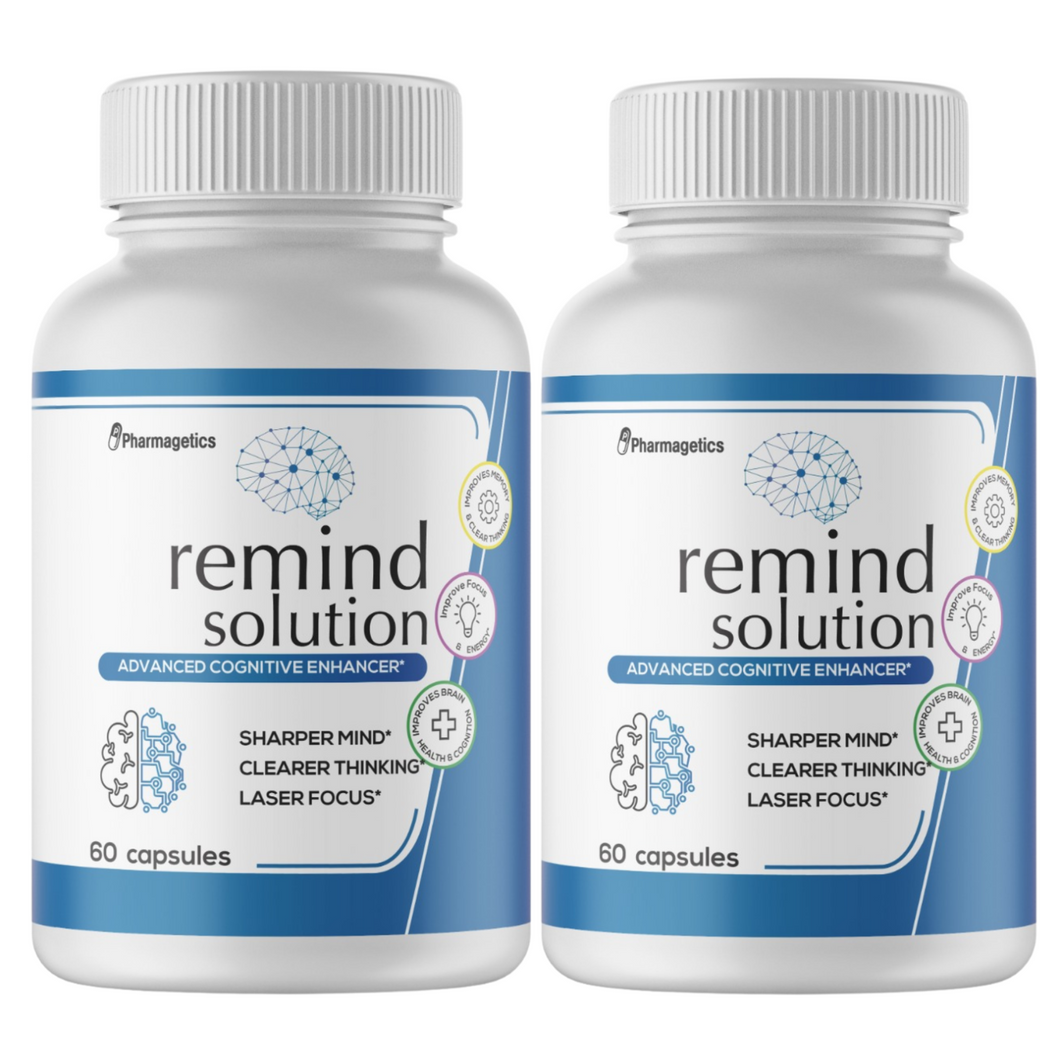 Remind Solution Advanced Cognitive Enhancer 2 Bottles 120 Capsules