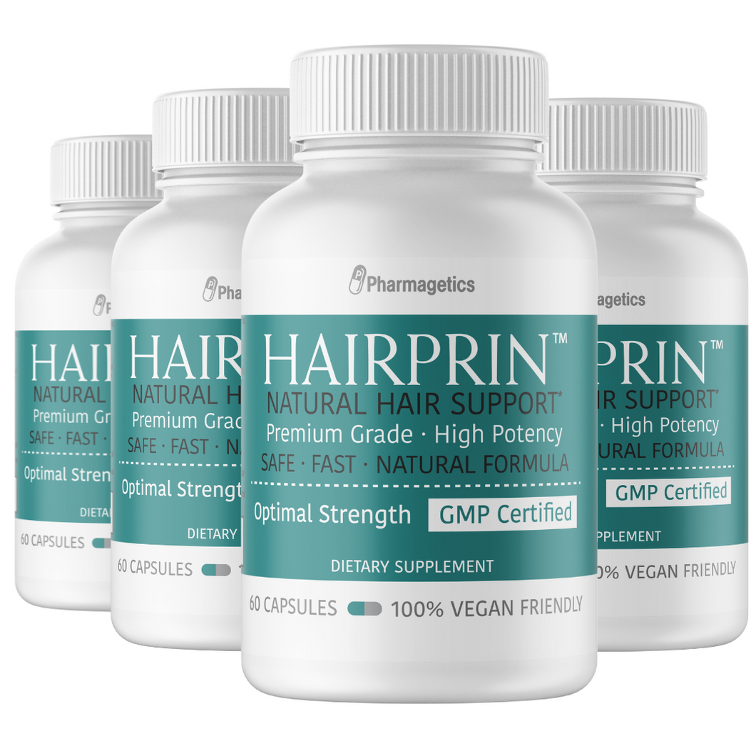 Hairprin Natural Hair Support Supplement 4 Bottles 240 Capsules