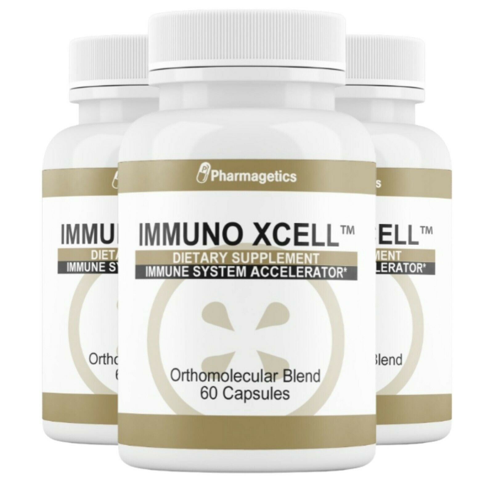 3 IMMUNO XCELL - Dietary Supplement -  60 Capsules - 180 Capsules - 3 Bottles