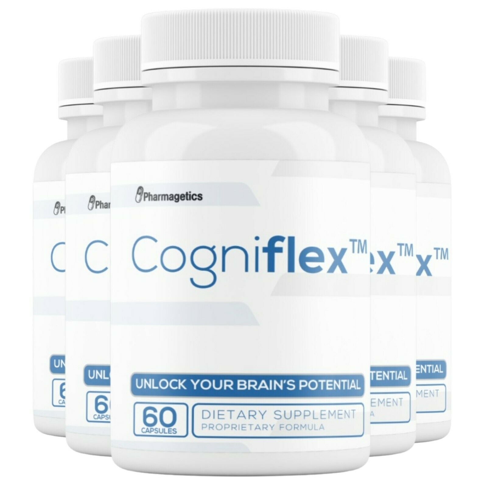5 COGNIFLEX Mind Cognitive Brain Booster 60 Capsules 300 Capsules - 5 Bottles