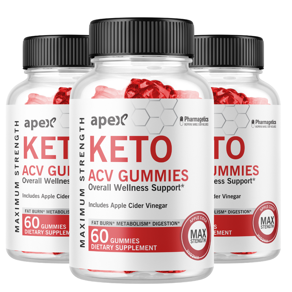 Apex Keto ACV Gummies Overall Wellness Support 3 Bottles 180 Gummies