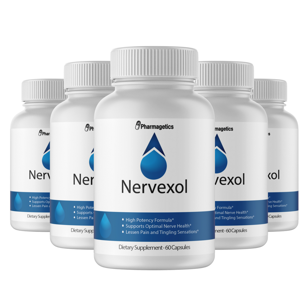 Nervexol Neuropathy Pain Relief Nerve Support Formula - 5 Bottles 300 Capsules
