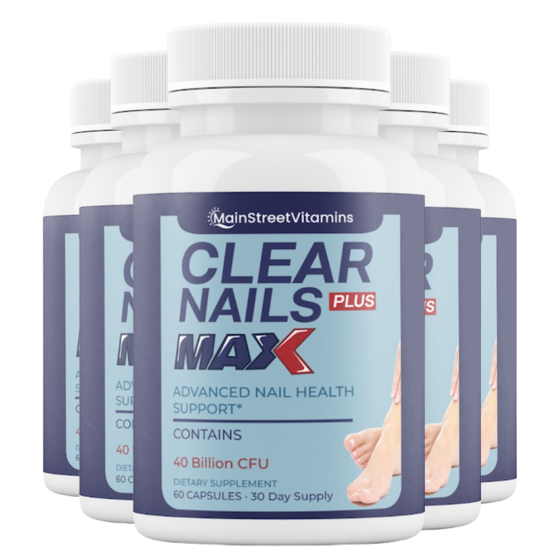 5 Clear Nails Plus Max - 40 Billion CFU - 60 Capsules - 300 Capsules - 5 Bottles