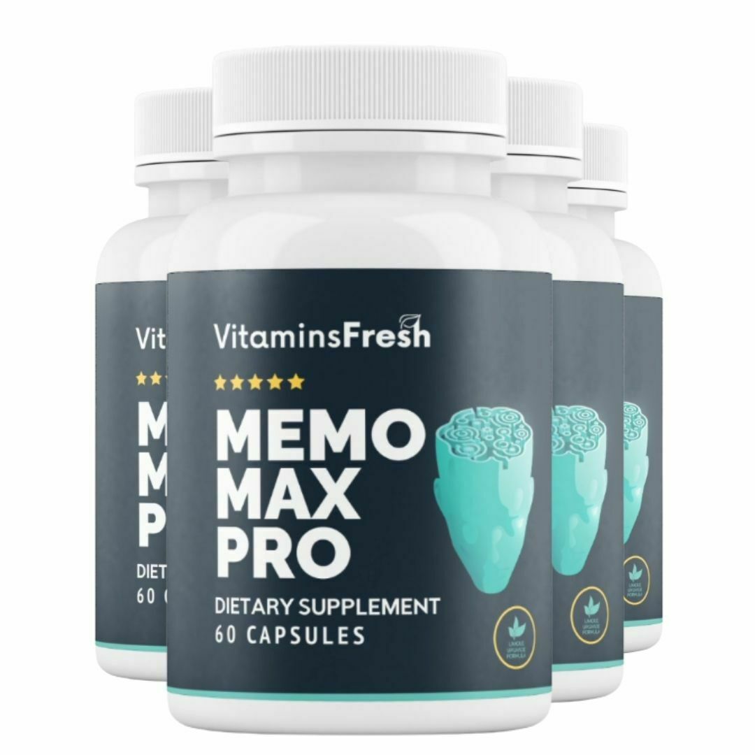 4 Bottles Memo Max Pro dietary supplement 60 Capsules x 4