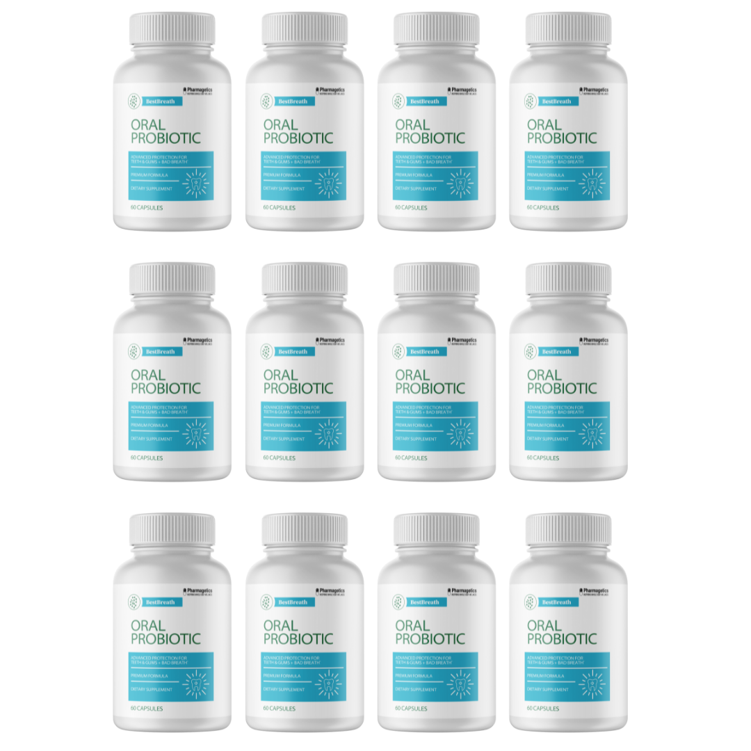 Oral Probiotic - Advanced Protection for Teeth & Gums 12 Bottles 720 Capsules