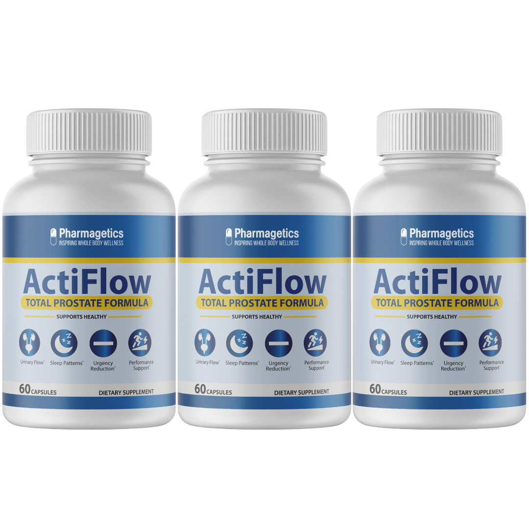 Actiflow - Total Prostate Formula, Prostate Supplement - 3 Bottles