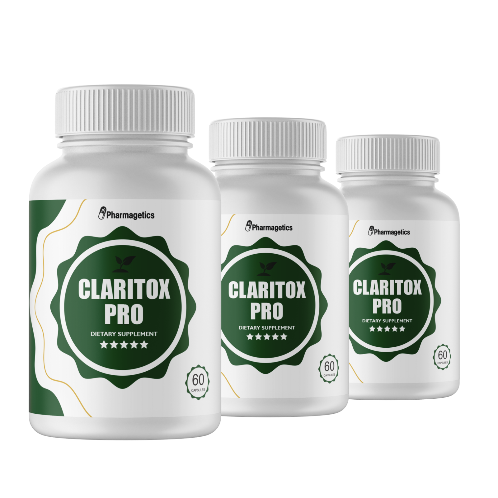 Claritox Pro Dietary Supplement 3 Bottles 180 Capsules