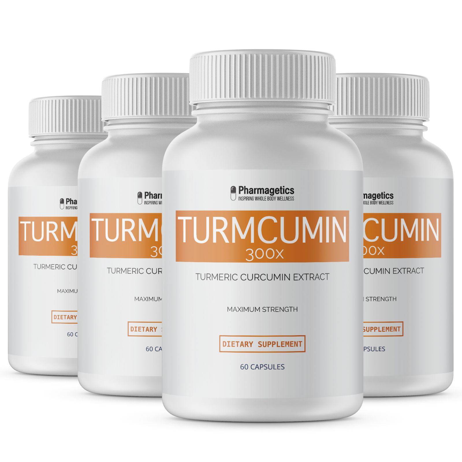 Turmcumin 300X Turmeric Curcumin Extract 4 Bottles 240 Capsules