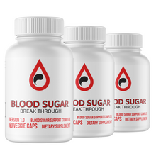 Load image into Gallery viewer, Blood Sugar Breakthrough Blood Sugar Support Complex 3 Bottles 180 Capsules
