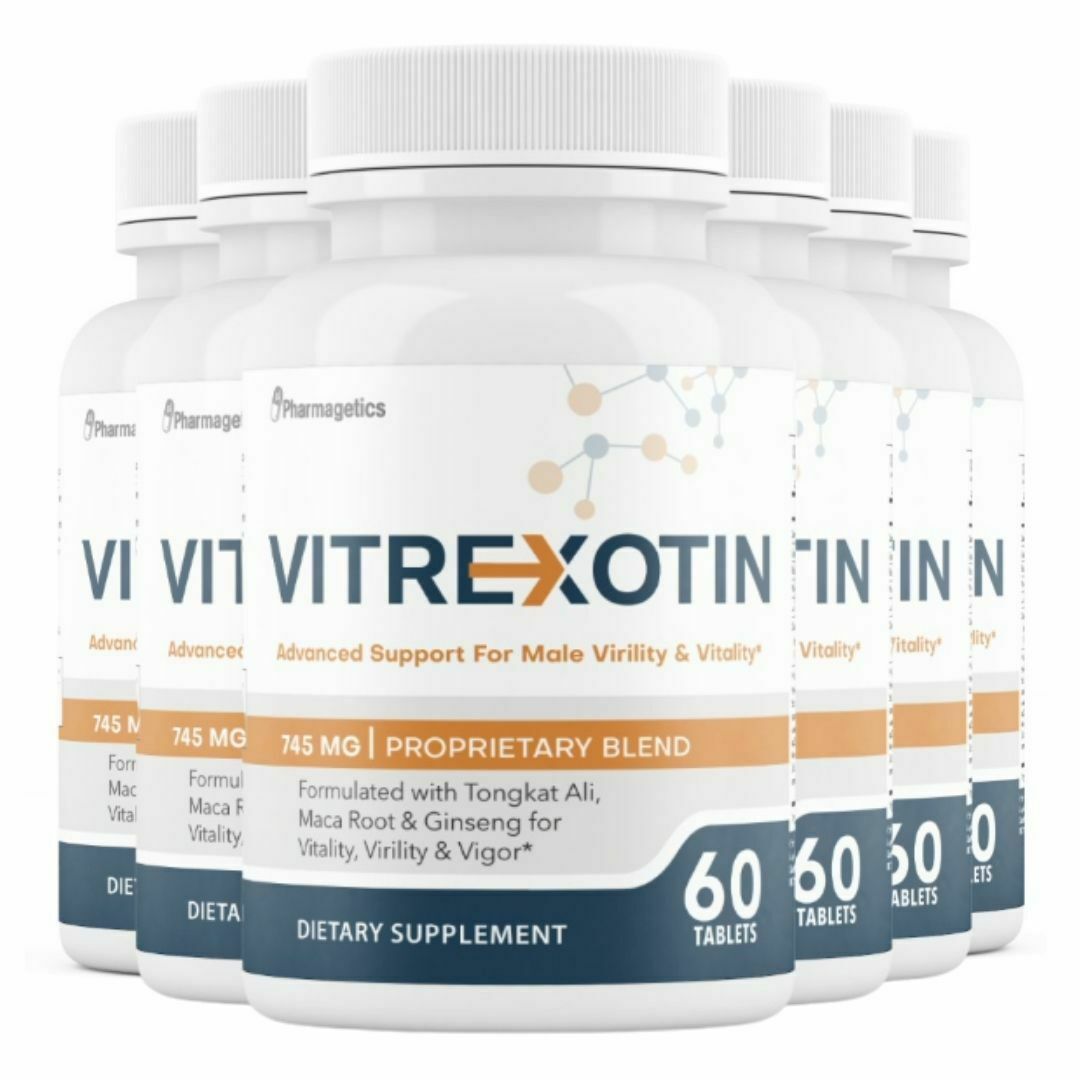 6 Bottles Vitrexotin Advanced Support For Male Virility & Vitality 60 Tablets x6