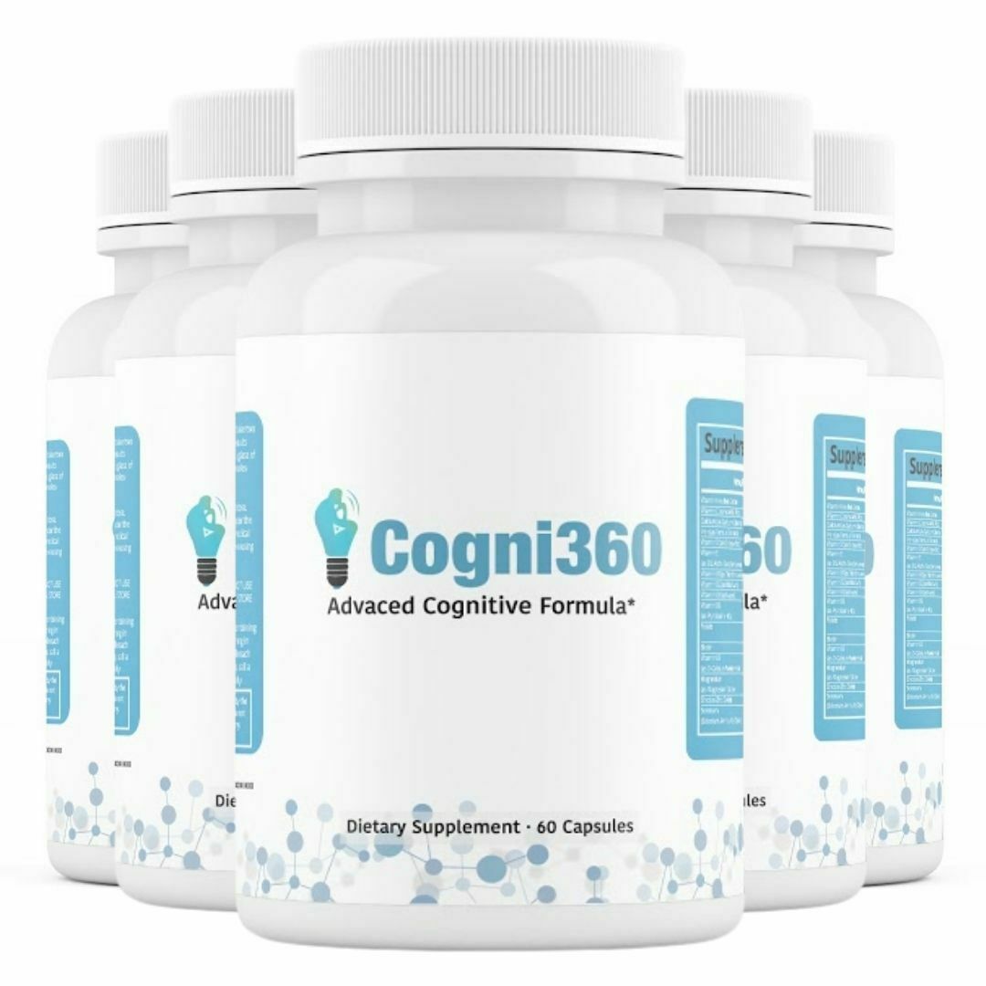 5 Bottles Cogni360 BRAIN ENHANCEMENT Supplement 100% NATURAL 60 Capsules x5