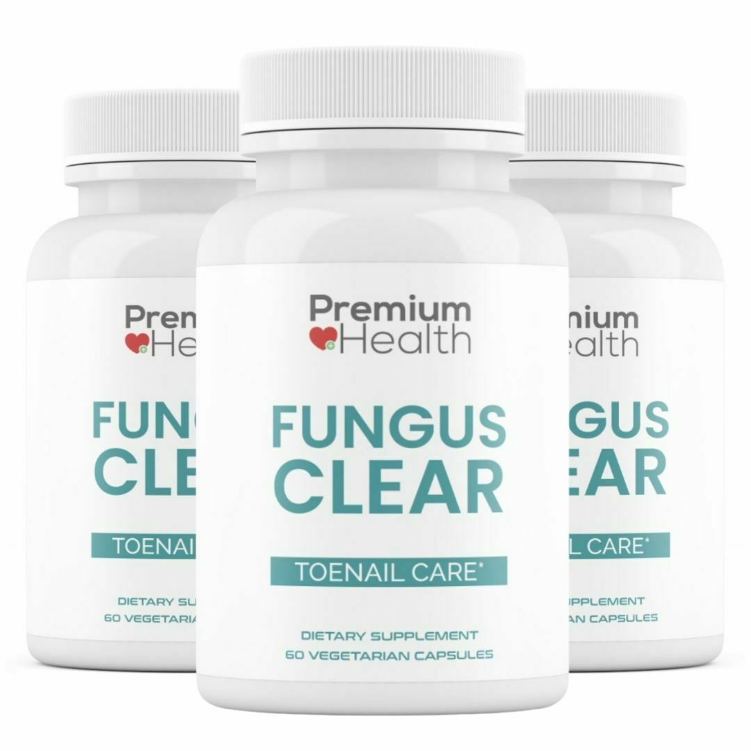 3 Bottles FUNGUS CLEAR  Premium Health Toenail Treatment Eliminator 60 Capsules