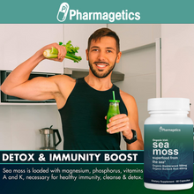 Load image into Gallery viewer, Irish Sea Moss Capsules Thyroid Support Organic Bladderwrack, Burdock Root, 60ct

