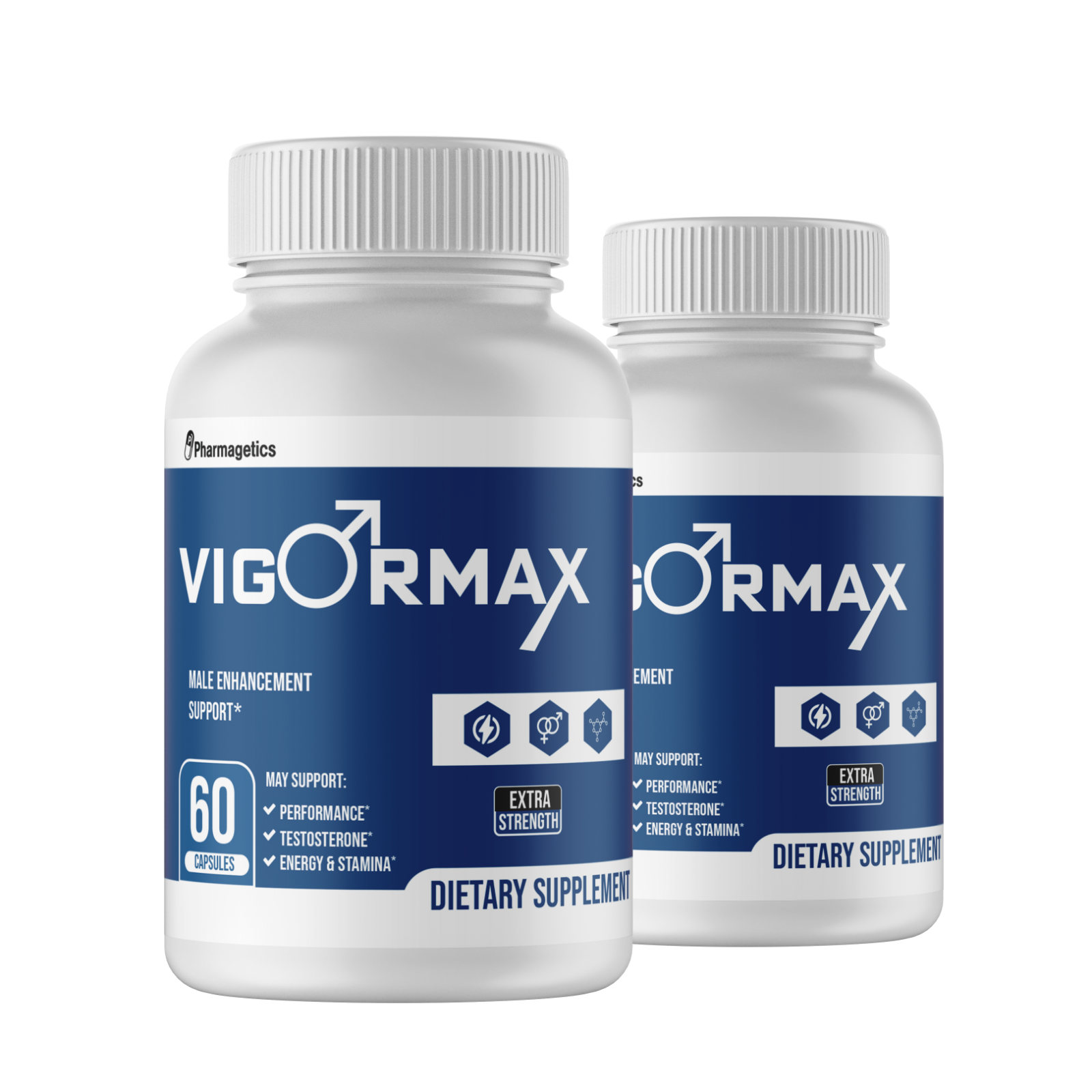 VigorMax Male Strength Support Virility 2 Bottles 120 Capsules