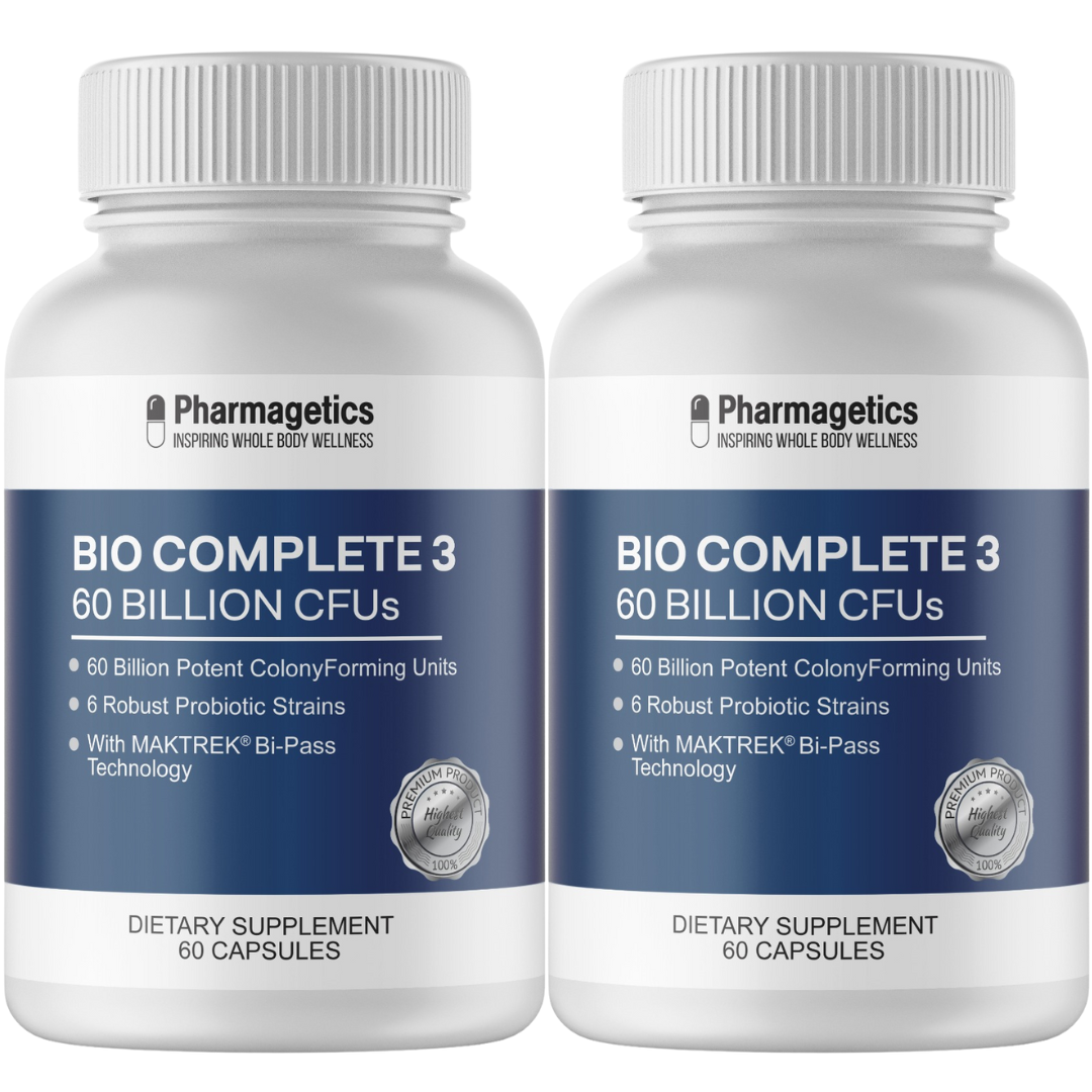 2 Pack Bio Complete 3 Optimal Gut Health Capsules 60 Day Supply - 120