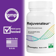 Load image into Gallery viewer, REJUVENATEUR Resveratrol Anti-Aging Antioxidants, Brain Support, Radiant Skin
