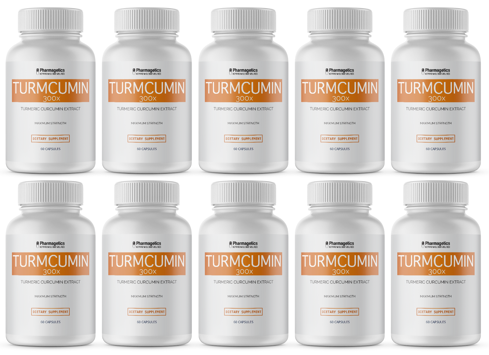 Turmcumin 300X Turmeric Curcumin Extract 10 Bottles 600 Capsules