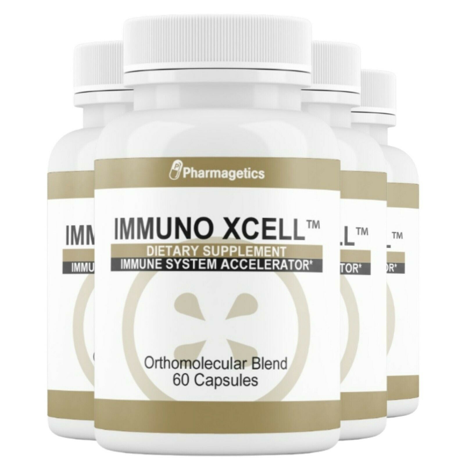 4 IMMUNO XCELL - Dietary Supplement -  60 Capsules - 240 Capsules - 4 Bottles