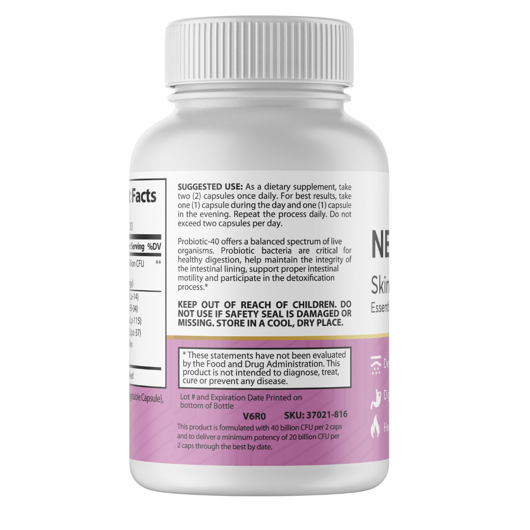 Neotonics Skin & Gut Essential Probiotics 3 Bottles 180 Capsules